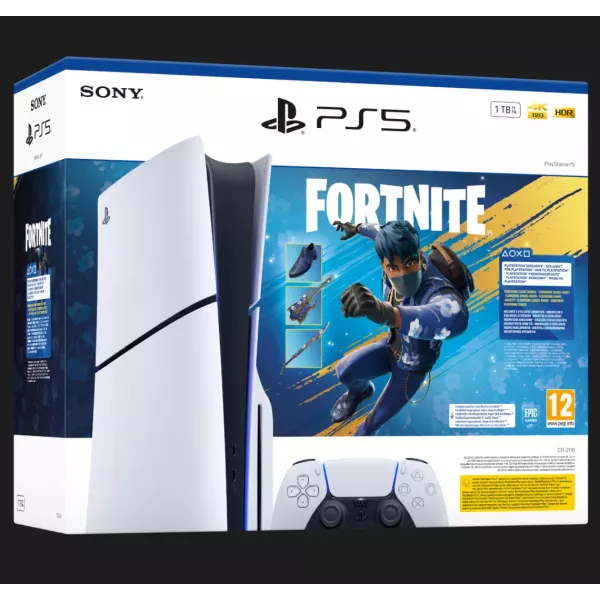Ігрова приставка Sony PlayStation 5 Slim (Blu-Ray) (Fortnite Flowering Chaos Bundle) (1TB) (UA)
