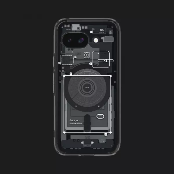 Чохол Spigen Ultra Hybrid MagSafe для Google Pixel 9а (Zero One Black)