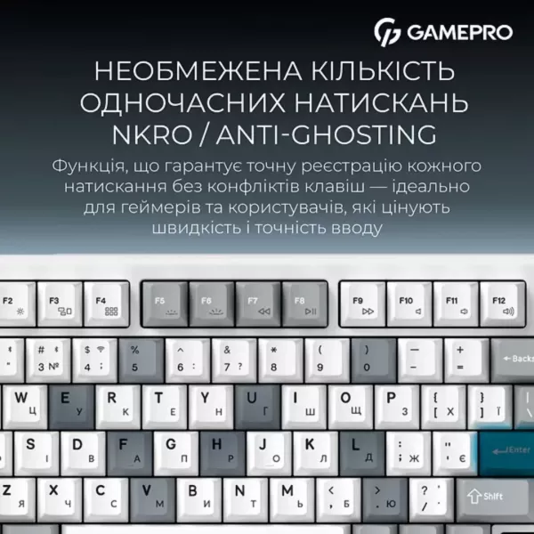 Клавіатура GamePro Asgard Yord (MK266WH) (White) (UA)