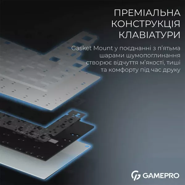 Клавіатура GamePro Asgard Valhalla Pro 75% Rainy switches (Black) (UA)