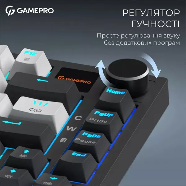 Клавіатура GamePro Asgard Valhalla Pro 75% Rainy switches (White) (UA)