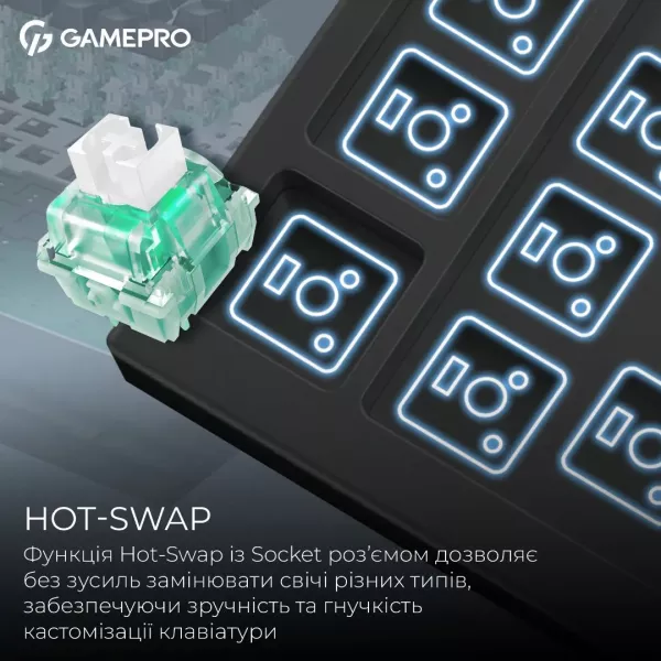 Клавіатура GamePro Asgard Valhalla MAX 75% Magnetic switches (Black) (UA