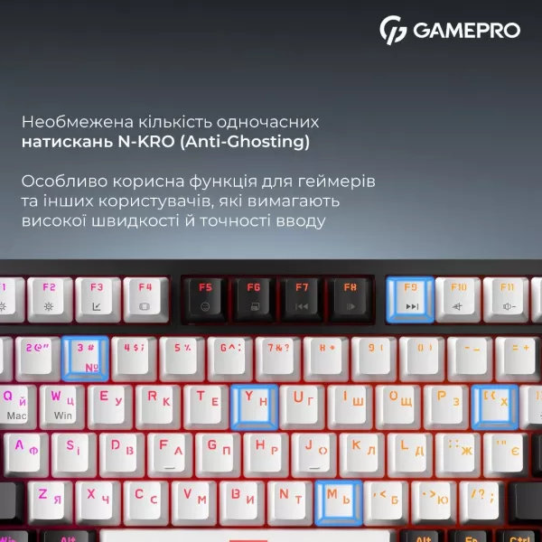 Клавіатура GamePro Asgard Valhalla MAX 75% Magnetic switches (Black) (UA