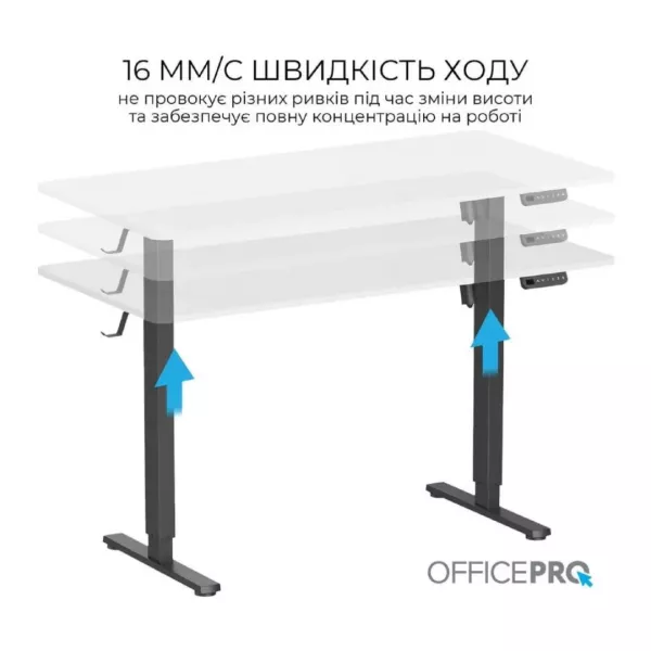 Комп'ютерний стіл OfficePro ODE1470WB (White/Black)