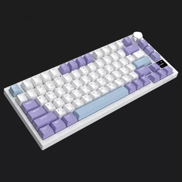 Клавіатура ігрова Ajazz AK820 PRO Flying Fish Switches (White/Purple) (AK820PRO-FF-PWB) (UA)