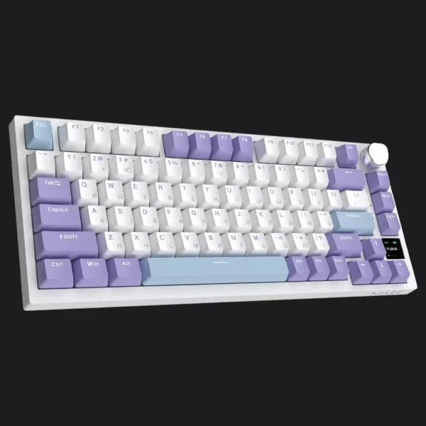Клавіатура ігрова Ajazz AK820 PRO Flying Fish Switches (White/Purple) (AK820PRO-FF-PWB) (UA)
