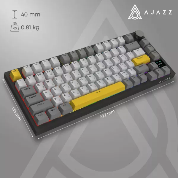 Клавіатура ігрова Ajazz AK820 PRO Gift Switch (Black) (AK820PRO-G-BGY) (UA)