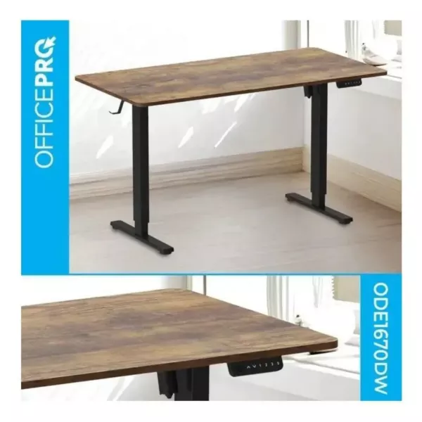 Комп'ютерний стіл OfficePro ODE1670DW (Dark Wood/Black) (UA)