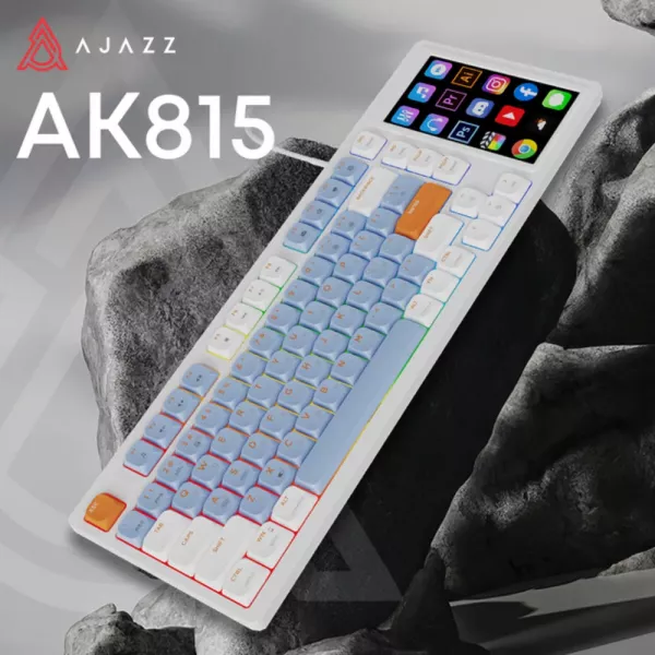Клавіатура ігрова Ajazz AKP815 Red Switch (White/Blue) (AKP815-R-WBO) (UA)