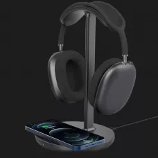 Підставка для навушників Headset Stand з безпровідною зарядкою (Black)