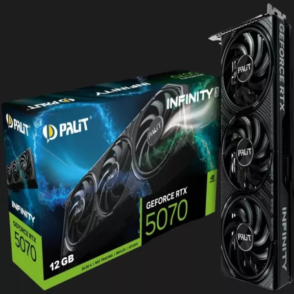 Відеокарта Palit GeForce RTX 5070 Infinity 3 12GB (NE75070019K9-GB2050S)