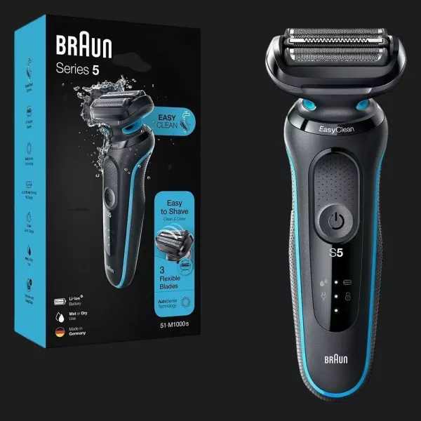 Електрична бритва BRAUN Series 5 Wet&Dry (51-M1000s) (Black/Mint)