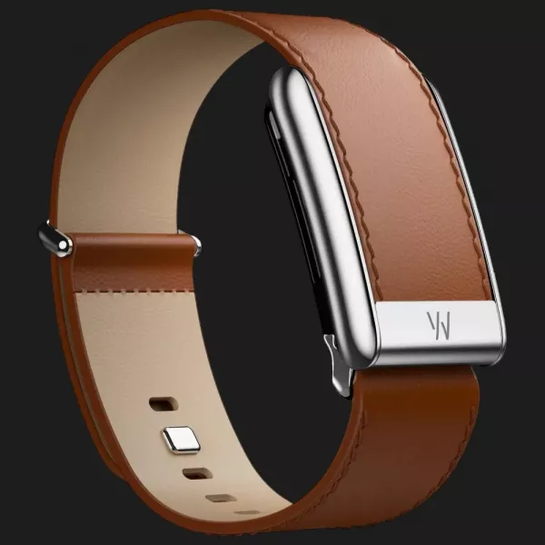 Ремінець Whoop LeatherLuxe Band Straight для Whoop 5.0 (Chestnut/Cream with Titanium) (Size L)