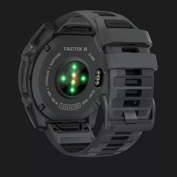Garmin Tactix 8 51mm AMOLED Slate Gray Cerakote Coating Applied Ballistics Ultralight Solver