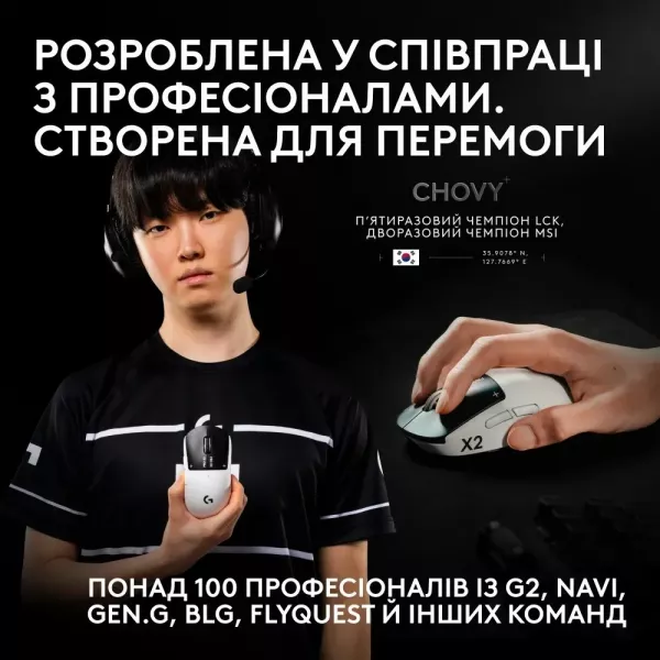 Ігрова миша Logitech G PRO X2 Superstrike Lightspeed (UA)