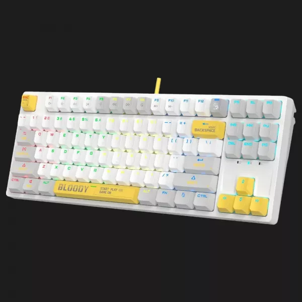 Клавіатура ігрова Bloody S87 (Energy White)