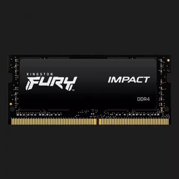 Оперативна памʼять Kingston Fury Impact SO-DIMM DDR4 8GB 1x8GB 3200MHz (KF432S20IB/8)