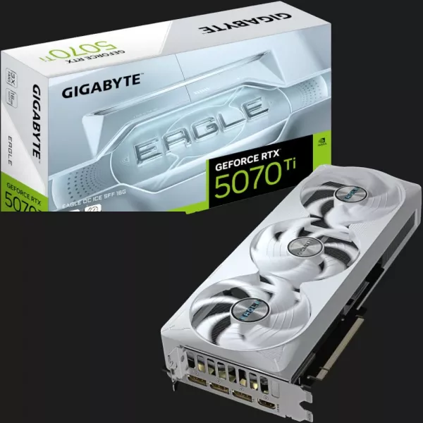 Відеокарта GIGABYTE GeForce RTX 5070 EAGLE OC ICE SFF 12GB (GV-N5070EAGLEOC ICE-12GD)
