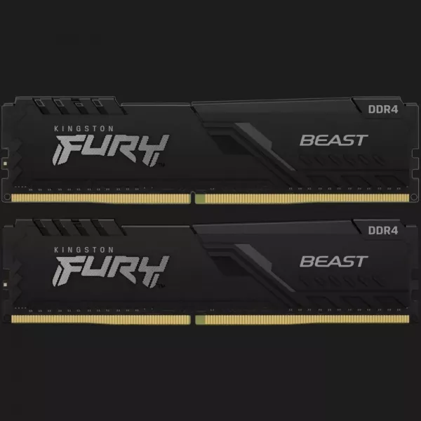 Оперативна памʼять Kingston Fury Beast DDR4 32GB 2x16GB 3200MHz (KF432C16BBK2/32)