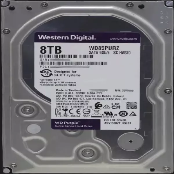 Жорсткий диск Western Digital Purple 8TB 3.5