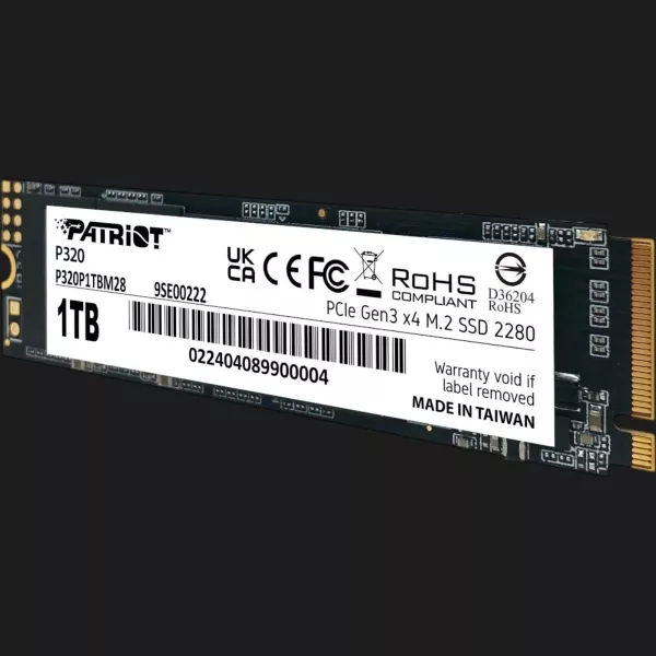 Накопичувач SSD Patriot P320 1TB NVMe PCIe 3.0 (P320P1TBM28)