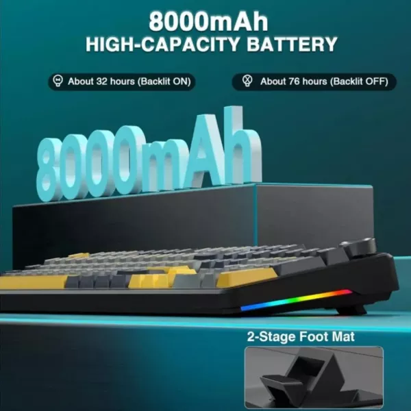 Клавіатура ігрова AULA F108 Pro Gasket Reaper Switch Wireless (Black) (UA)