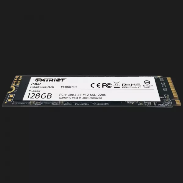 Накопичувач SSD Patriot P300 128GB NVMe PCIe 3.0 (P300P128GM28)