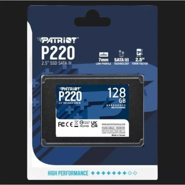 Накопичувач SSD Patriot P220 128GB SATA (P220S128G25)