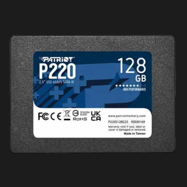 Накопичувач SSD Patriot P220 128GB SATA (P220S128G25)