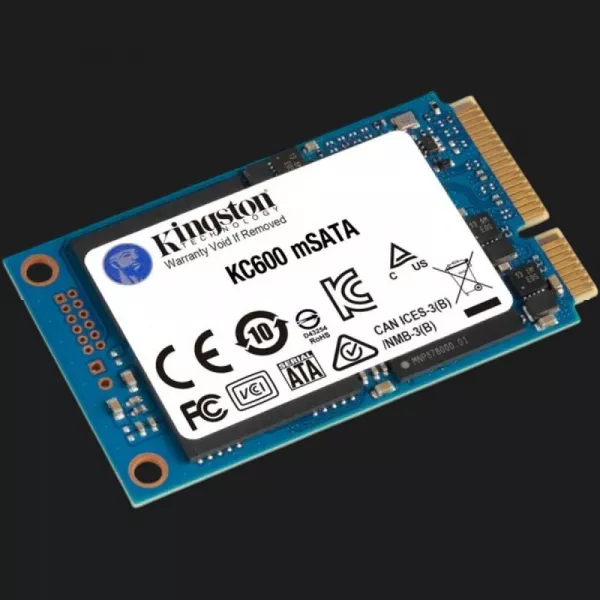 Накопичувач SSD Kingston KC600 512GB mSATA (SKC600MS/512G)