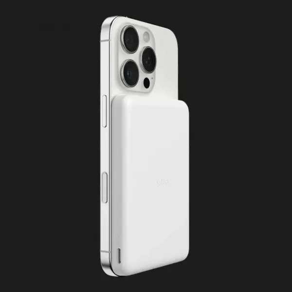 Зарядний пристрій Power Bank Belkin 5000mAh Slim Magnetic (White)