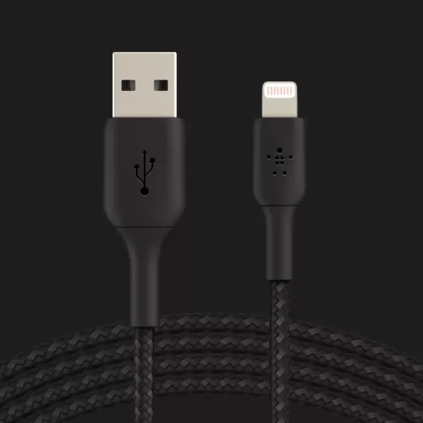 Кабель Belkin Braided Lightning Cable 2m (Black)