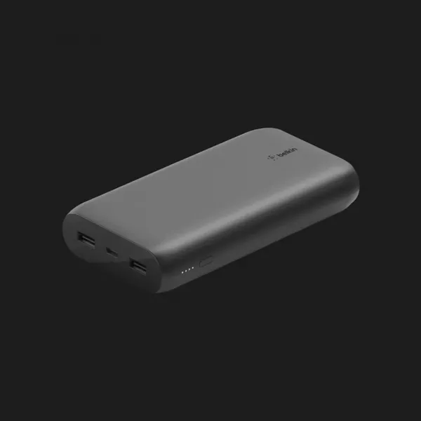 Портативний акумулятор Power Bank Belkin 20000mAh, 15W, Dual USB-A, USB-C (Black)