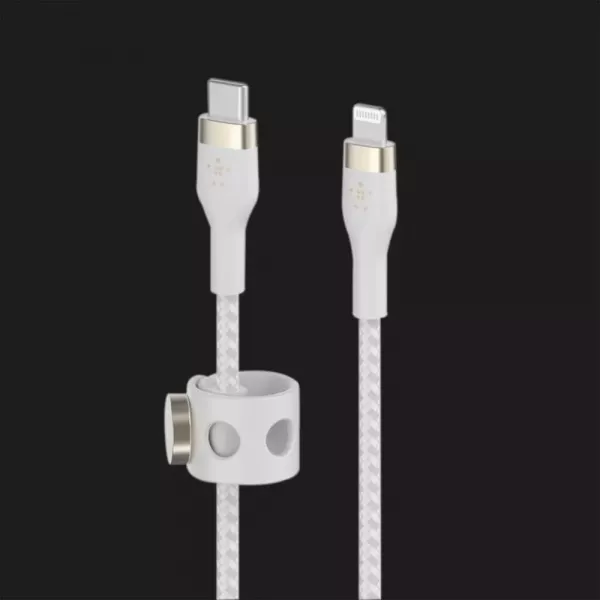 Кабель Belkin Braided Silicone USB-С to Lightning 1m (White)