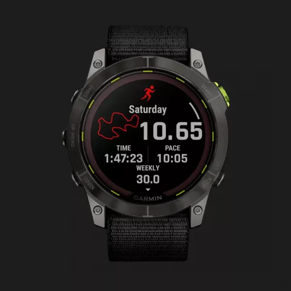 Garmin Enduro 2 Carbon Gray DLC Titanium with Black UltraFit Nylon Strap