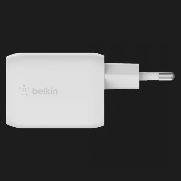 Зарядний пристрій Belkin 65W GAN PD PPS Dual USB-С - USB-С 2m (White)