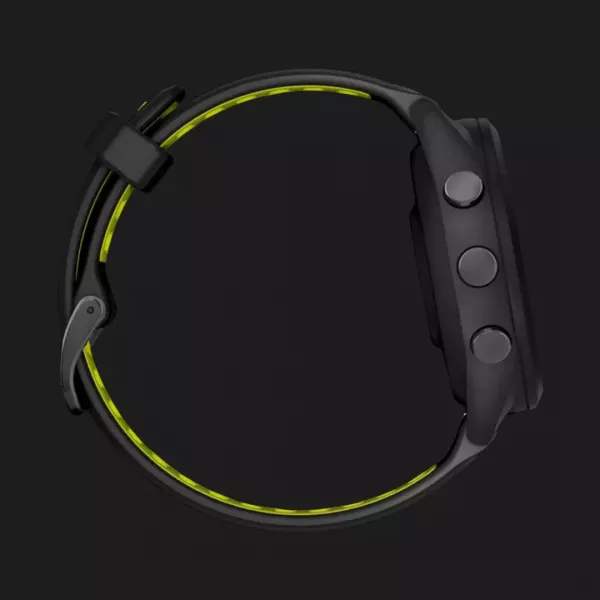 Garmin Forerunner 265S Black Bezel and Case with Black/Amp Yellow Silicone Band
