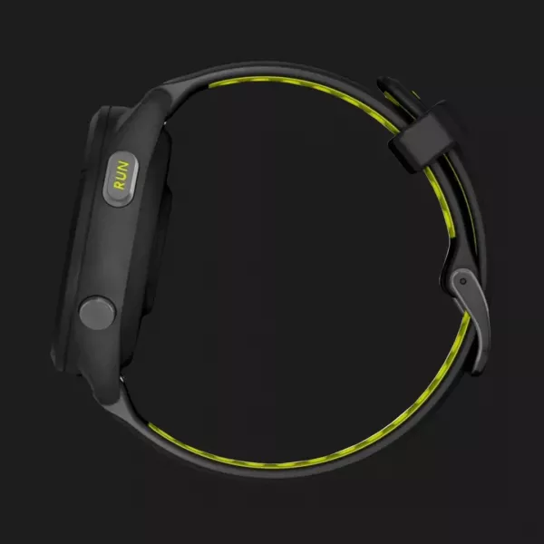 Garmin Forerunner 265S Black Bezel and Case with Black/Amp Yellow Silicone Band