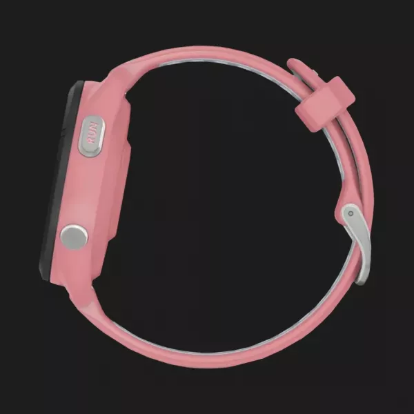 Garmin Forerunner 265S Black Bezel with Light Pink Case and Light Pink/Whitestone Silicone Band