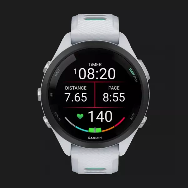 Garmin Forerunner 265S Black Bezel, Whitestone Case, Whitestone/Neo Tropic Silicone Band