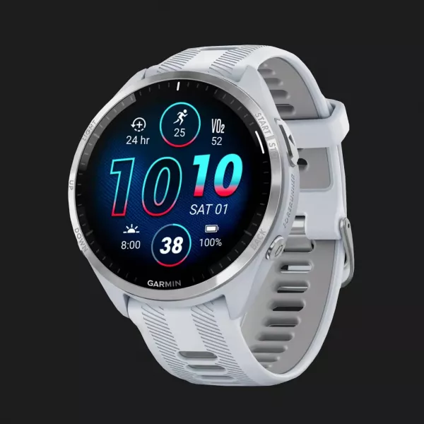 Garmin Forerunner 965 Titanium Bezel, Whitestone Case