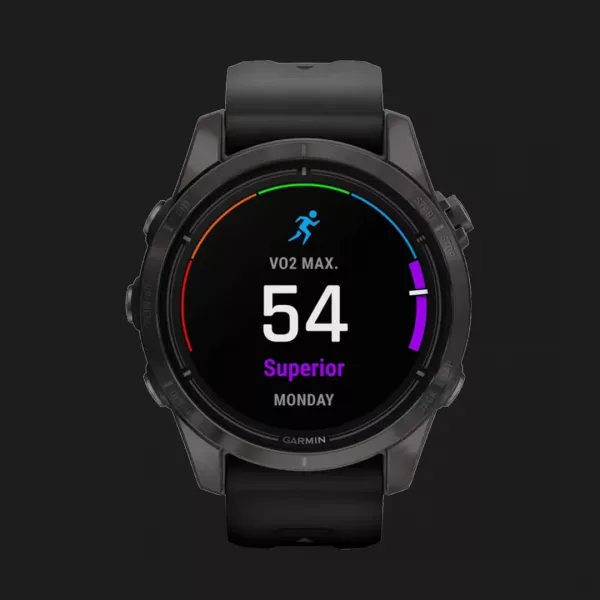 Garmin Epix Pro (Gen 2) Sapphire 42mm Carbon Gray DLC Titanium with Black Band