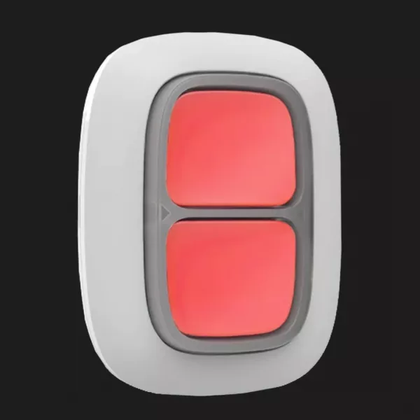 Бездротова тривожна кнопка Ajax DoubleButton (White)
