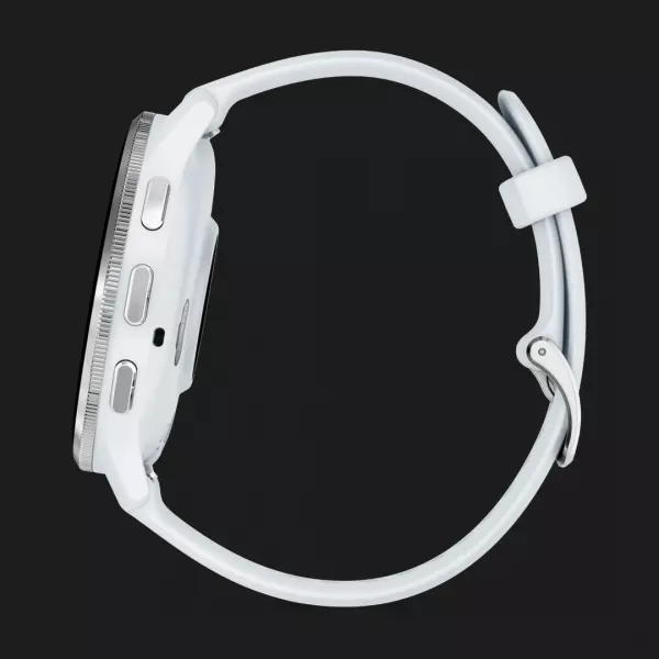 Garmin Venu 3 Silver Stainless Steel Bezel with Whitestone Case and Silicone Band