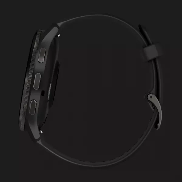 Garmin Venu 3 Slate Stainless Steel Bezel with Black Case and Silicone Band