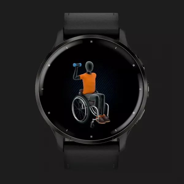 Garmin Venu 3 Slate Stainless Steel Bezel with Black Case and Black Leather Band
