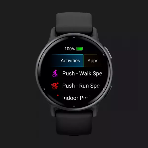 Garmin Vivoactive 5 Slate Aluminum Bezel with Black Case and Silicone Band