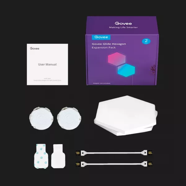 Набір настінних світильників Govee H6061 Glide Hexa Light Panels 10шт RGB (White)