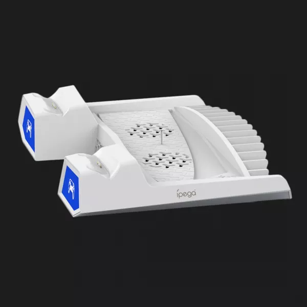 Зарядна станція iPega PG-P5023A із системою охолодження для Sony PS5/PS Slim PS5/PRO (White)