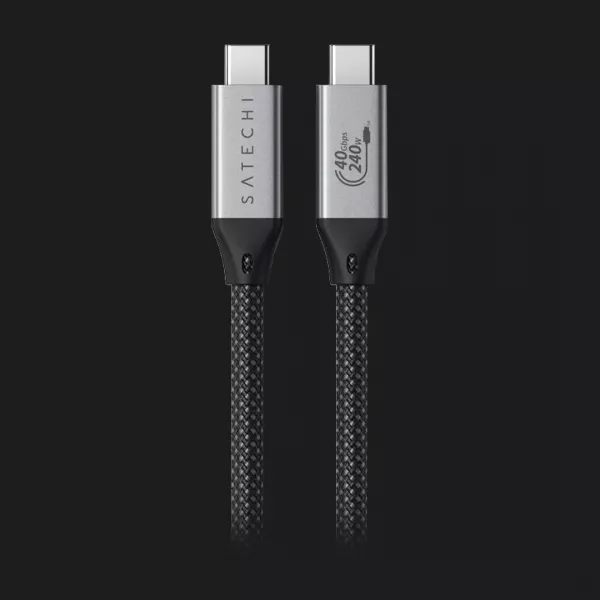 Кабель Satechi USB4 Pro 240W (Space Gray) (1.2 m) (ST-YU4120M)